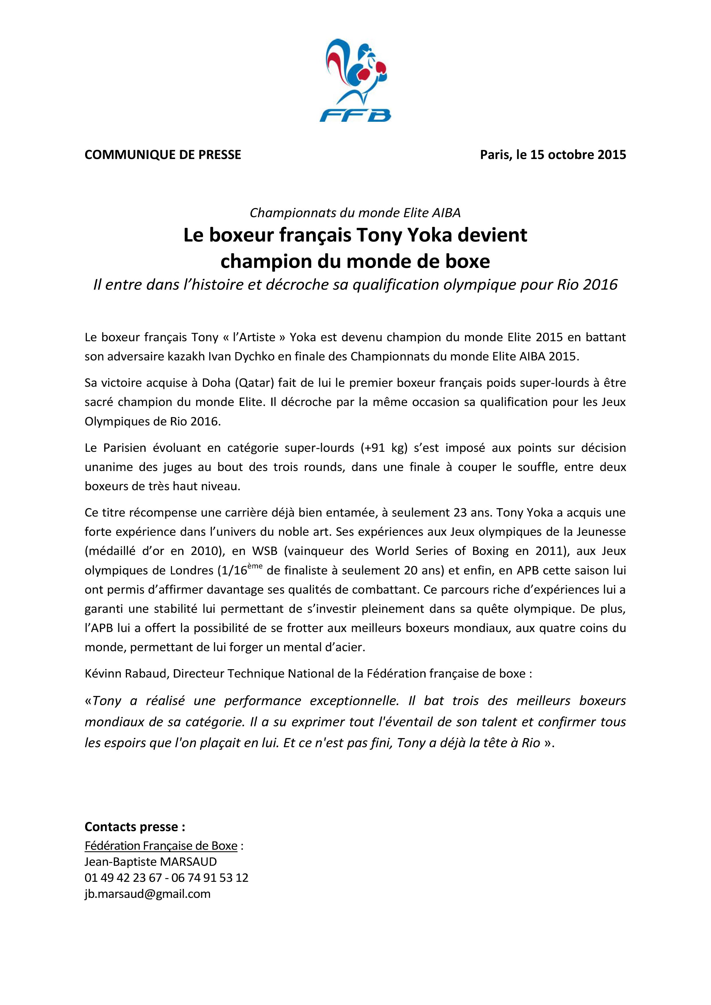 Tony Yoka : l'exploit